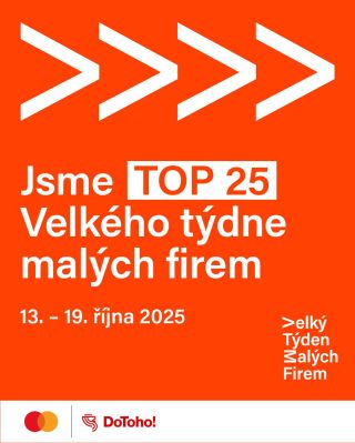 Máme velkou radost, že jsme se dostali mezi TOP 25 firem @velkytydenmalychfirem , a už příští týden se na vás těšíme. V...